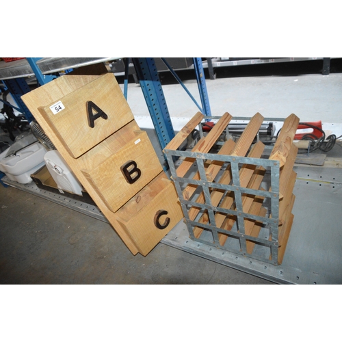 54 - wine rack & shelving