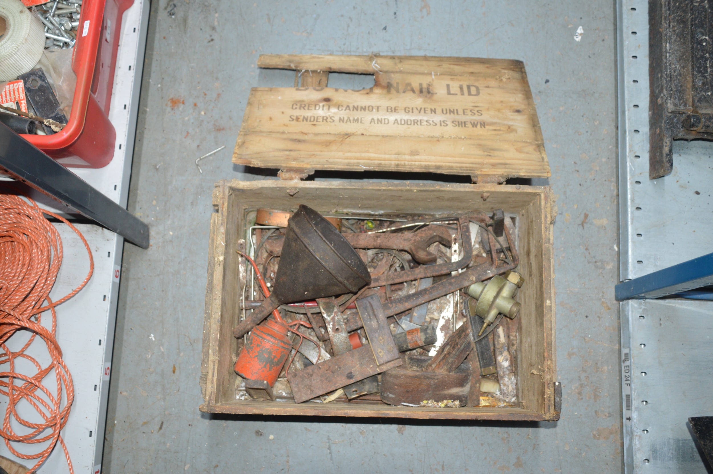vintage crate & contents