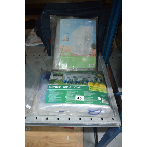 40 - 2 garden furniture covers