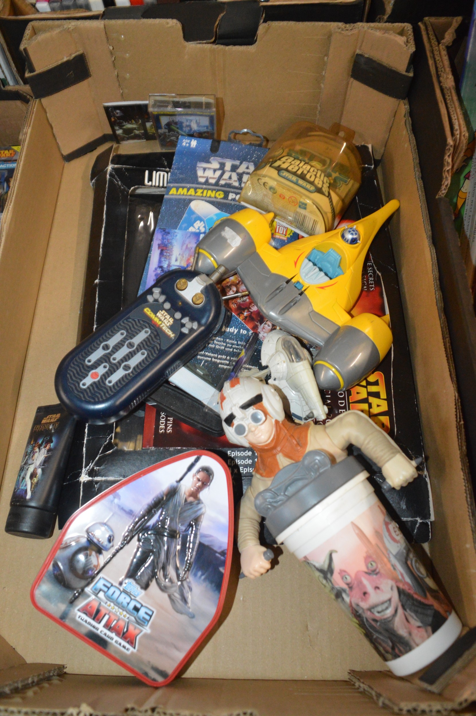 box of star wars toys
