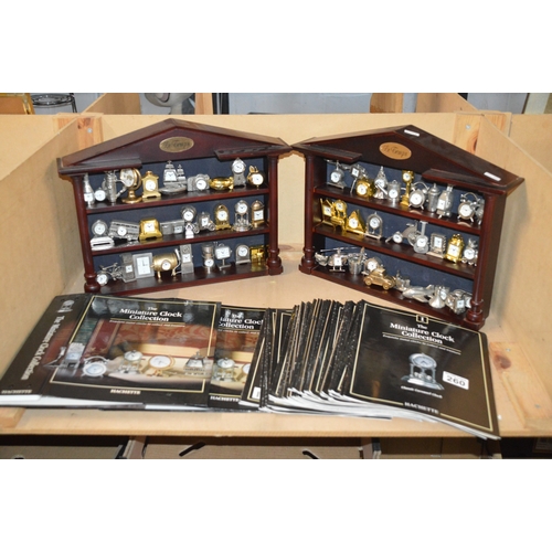 bay of a miniature clock collection