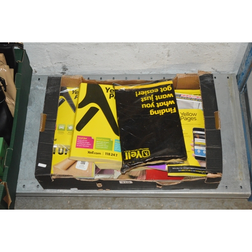 box of yellow pages books