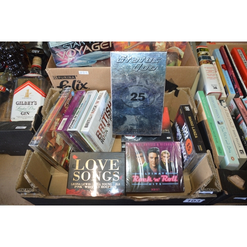 103 - box of new cds & dvds