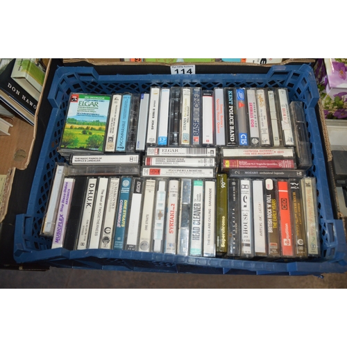 113 - crate of vintage cassette tapes