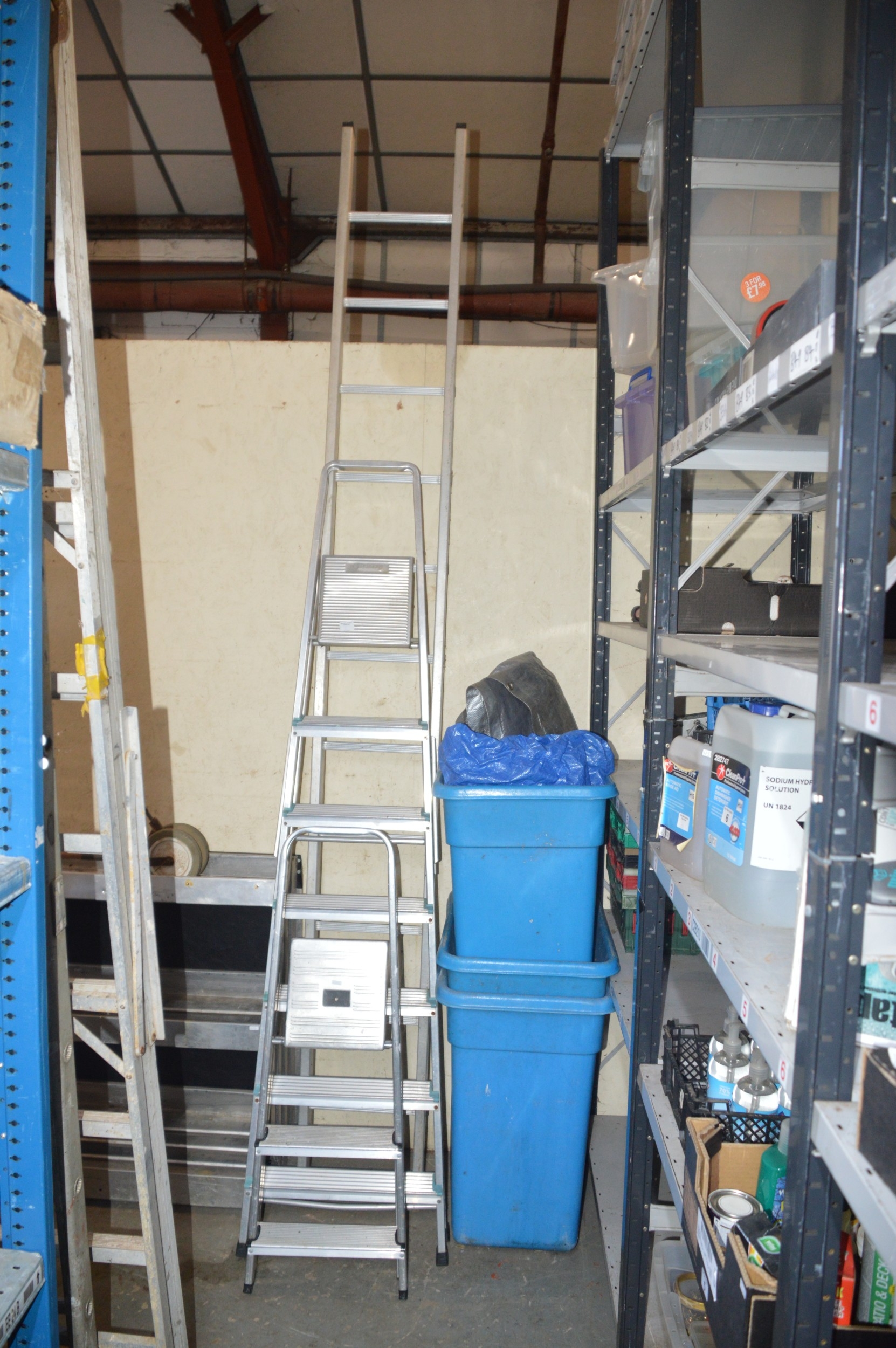 lot of 3 metal ladders