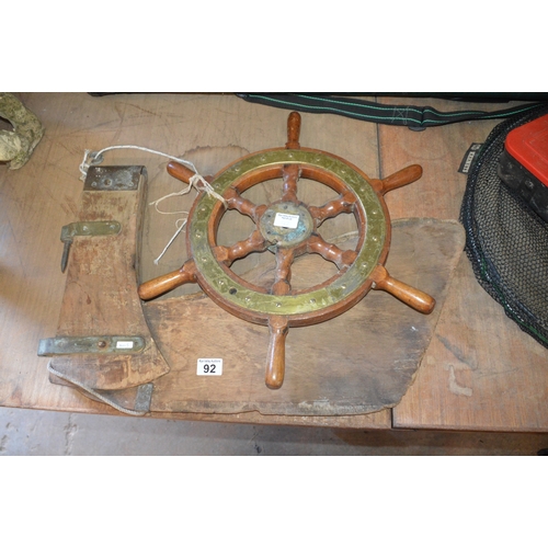 92 - 3 ornamental wooden items