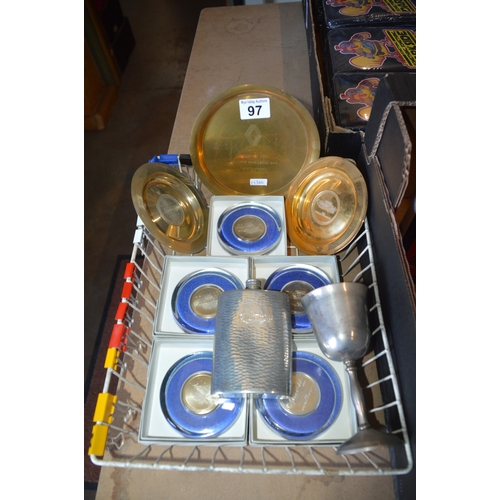 97 - crate of various metal goods