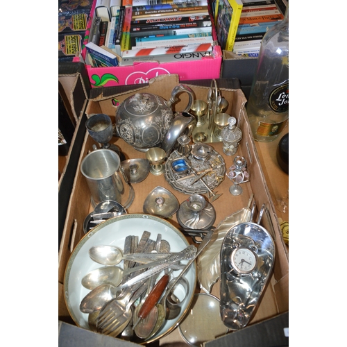 99 - box of silverplate items
