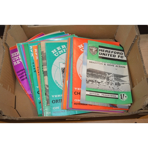 239 - box of vintage hereford united programmes