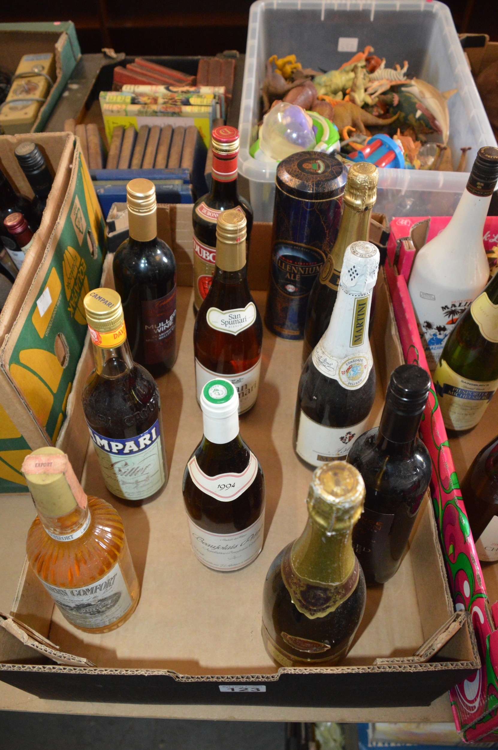 boxed of sealed alcohol