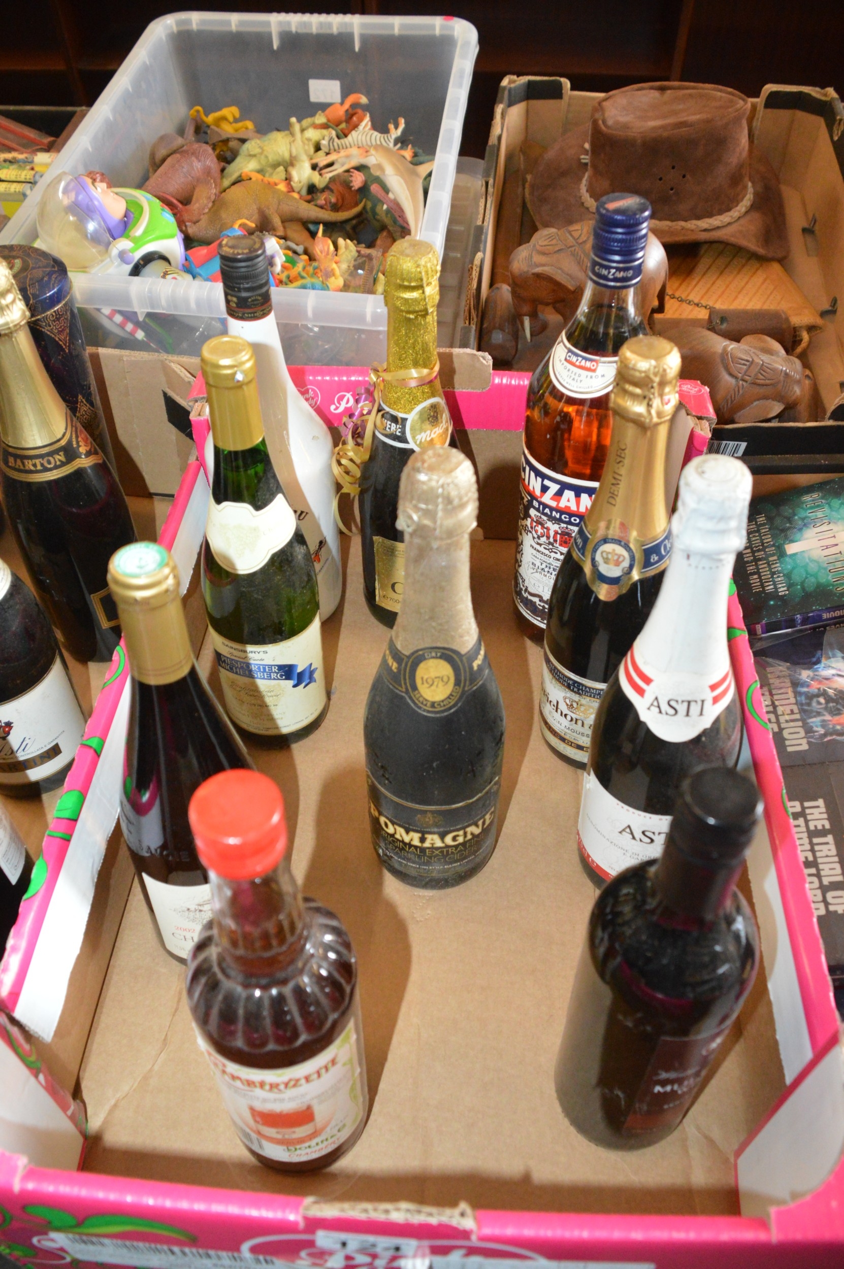boxed of sealed alcohol