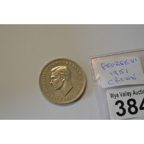 384 - a 1951 george vi crown