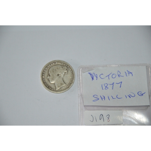 an 1877 victoria shilling