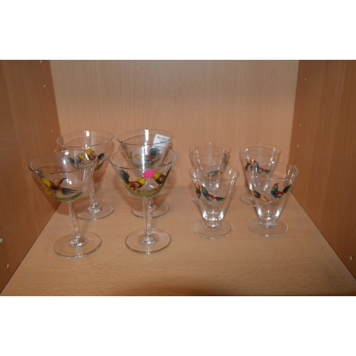 qty of cockerel glasses