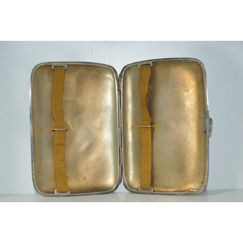 21 - Sterling silver cigarette case, 165g