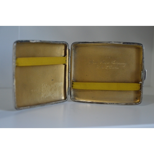 4 - Sterling silver cigarette case, 87g
