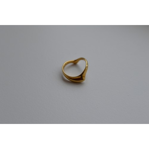 45 - 18ct gold Tiffany ring by Elsa Peretti, 4.4gms