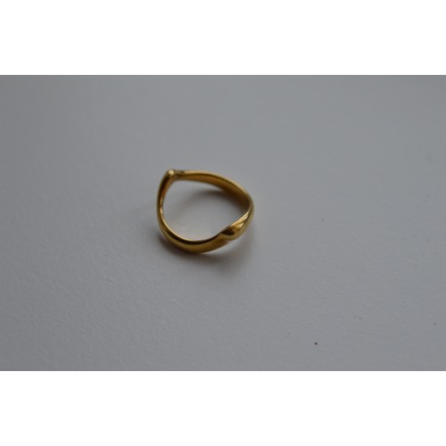 45 - 18ct gold Tiffany ring by Elsa Peretti, 4.4gms