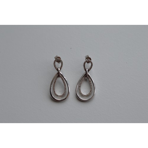 46 - 9ct white gold diamond earings