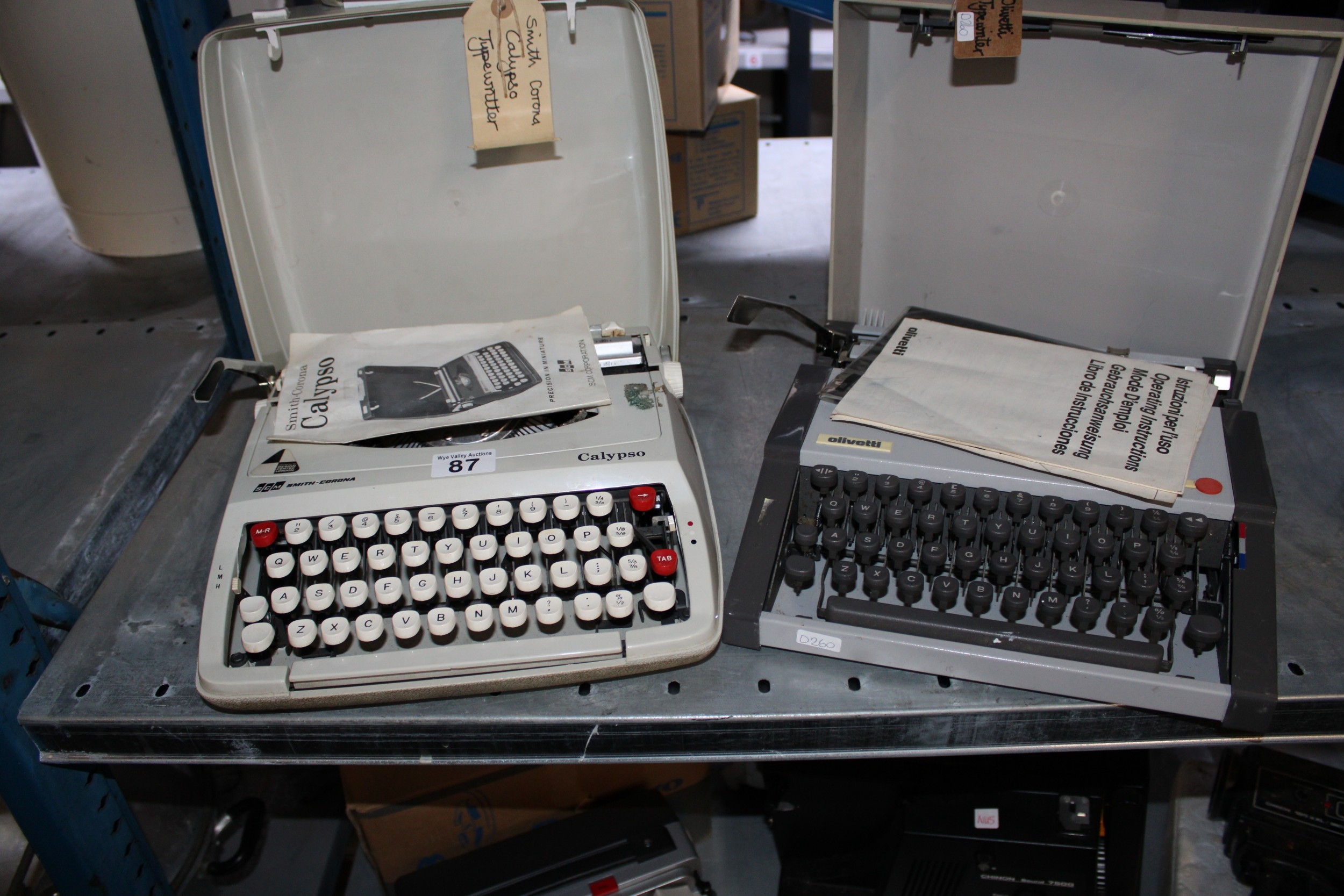 2 vintage typewriters