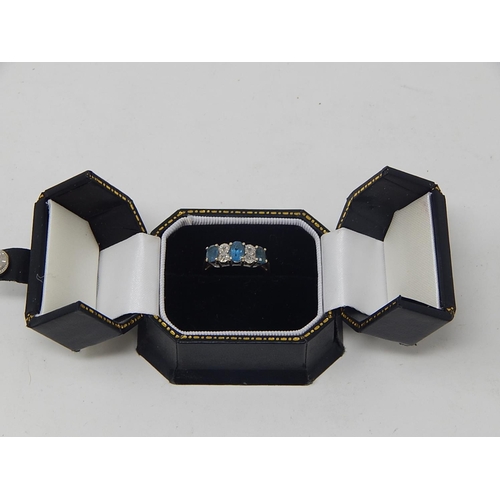 16 - 9ct Gold Hallmarked Gem Set Ring in Presentation Case.