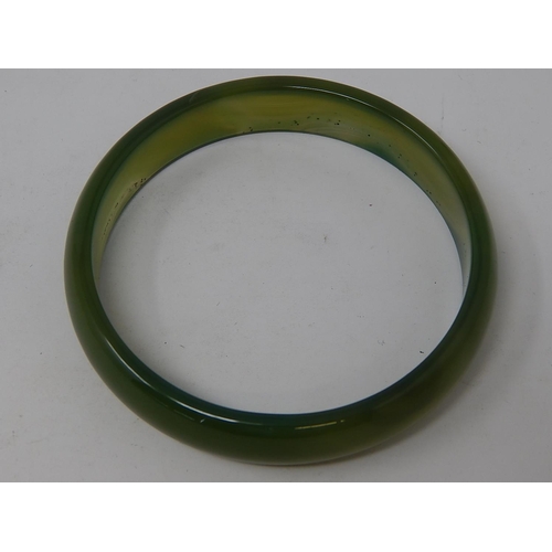 23 - Jade Bangle. Inner diameter 6.5cm