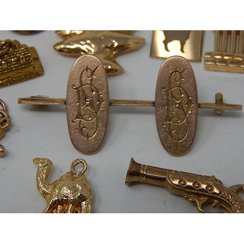 34 - Quantity of Mostly 9ct Gold Jewellery Including Charms & Bracelet. Gross weight 20.5g