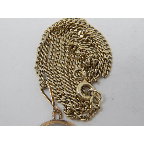 71 - A Gold Fine Flat Curb Link Chain with Cameo Pendant together with a pair of similar earrings.