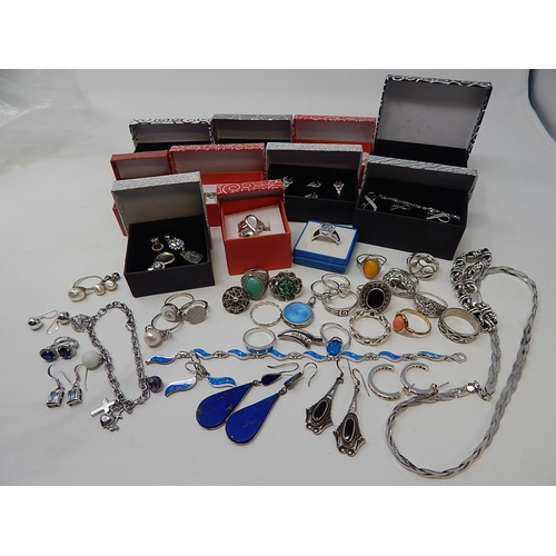 84 - A Large Quantity of Silver Jewellery