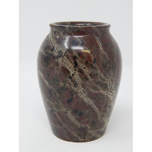 848 - Late 19th Century Cornish Serpentine Marble Specimen Vase. Height 8cm