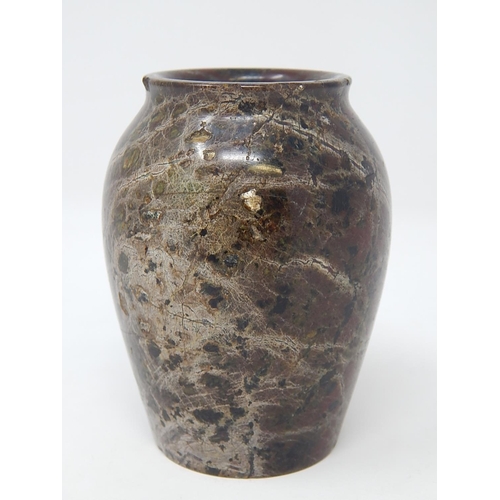 848 - Late 19th Century Cornish Serpentine Marble Specimen Vase. Height 8cm