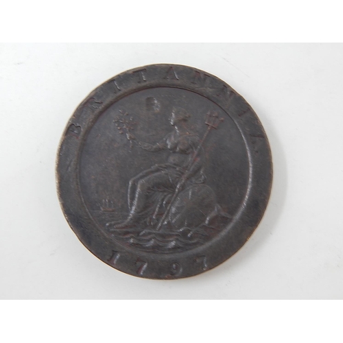 303 - George III Cartwheel Tuppence 1797.