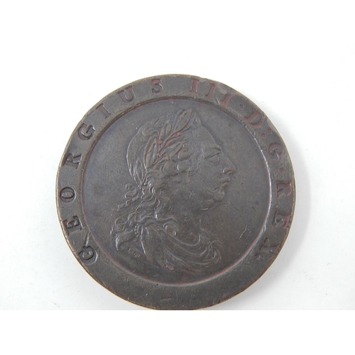 303 - George III Cartwheel Tuppence 1797.