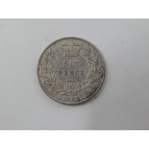 318 - Young Victoria Head Sixpence 1862