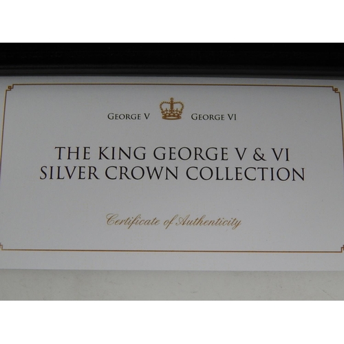 324 - The King George V & VI Silver Crown Collection, 1935, 1937 in presentation case with certificate