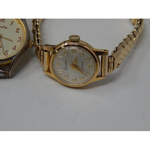 220 - Group of 7 watches to include a half hunter pocket watch & various ladies wristwatches.