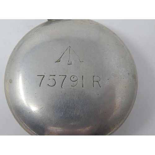 226 - WWII Elgin Military Pocket Watch: Marked to the back with broad arrow 75791 R. In current working or... 