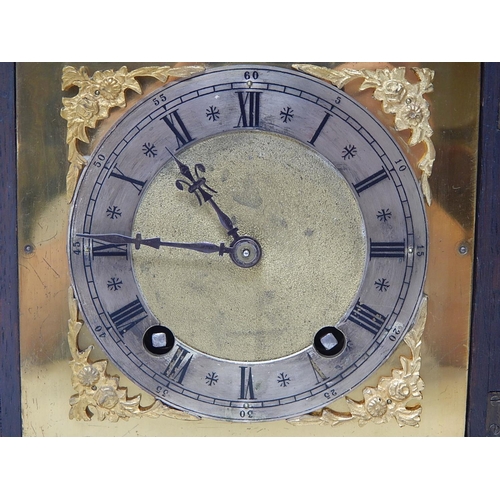 245 - Winterhalder & Hofmeier Bracket Clock c.1910, Brass face with silver chapter dial, striking on the h... 