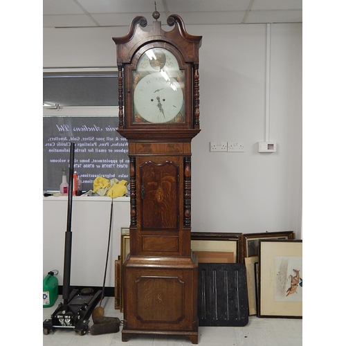 250 - 18th Century 8 Day Longcase Clock c.1780 with Date Dial & Further Subsidiary Dial in Mahogany Case, ... 