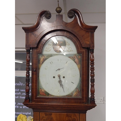 250 - 18th Century 8 Day Longcase Clock c.1780 with Date Dial & Further Subsidiary Dial in Mahogany Case, ... 