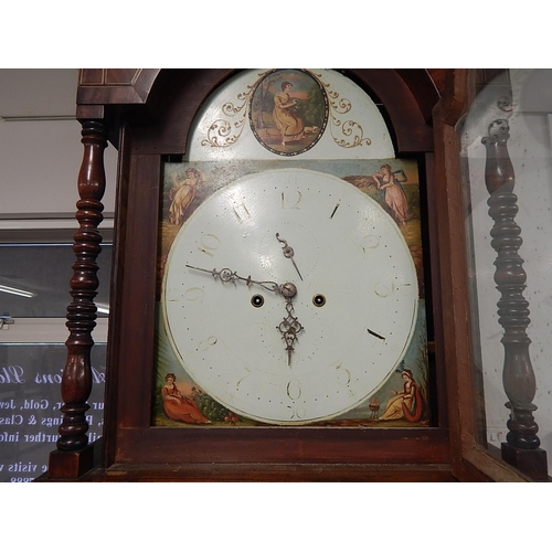 250 - 18th Century 8 Day Longcase Clock c.1780 with Date Dial & Further Subsidiary Dial in Mahogany Case, ... 