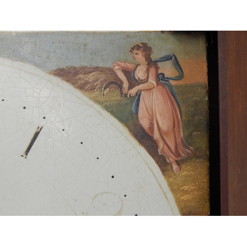 250 - 18th Century 8 Day Longcase Clock c.1780 with Date Dial & Further Subsidiary Dial in Mahogany Case, ... 