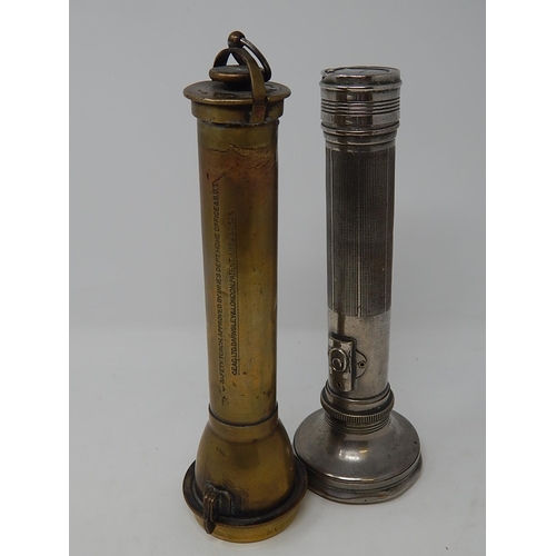 332 - WWII: Brass Torch inscribed 