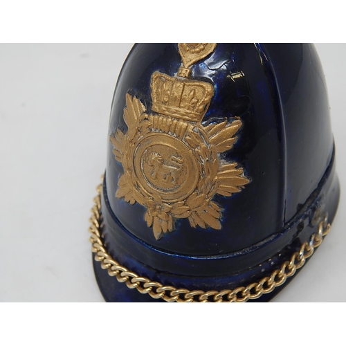 335 - Middlesex Regiment Table Lighter Formed as a Helmet with Chin Strap.