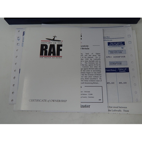 202 - 12 Silver proof Medallions for History of The RAF.