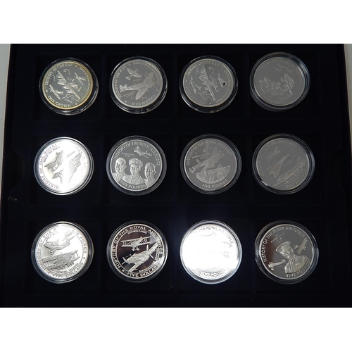 202 - 12 Silver proof Medallions for History of The RAF.