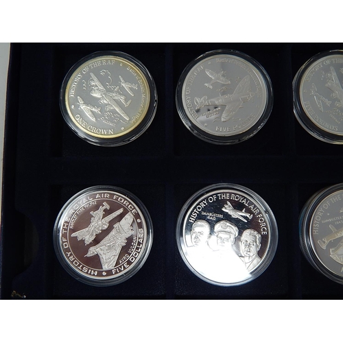 202 - 12 Silver proof Medallions for History of The RAF.