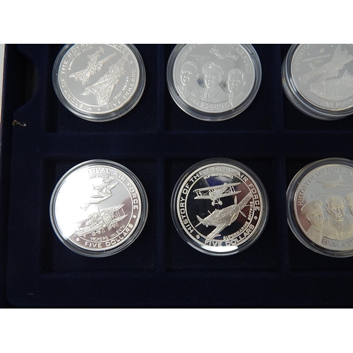 202 - 12 Silver proof Medallions for History of The RAF.