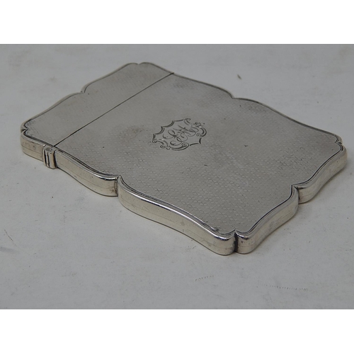 203 - Nathaniel Mills: Victorian Silver Card Case, Hallmarked Birmingham 1843. Height 10cm