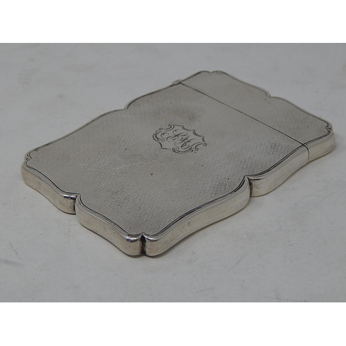 203 - Nathaniel Mills: Victorian Silver Card Case, Hallmarked Birmingham 1843. Height 10cm